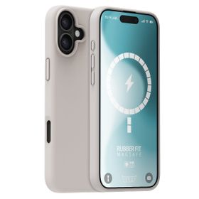 Buff iPhone 16 MagSafe Rubber Fit Silikon Taş Grisi Kılıf