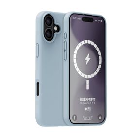 Buff iPhone 16 Plus Magsafe Rubber Fit Silikon Açık Mavi Kılıf