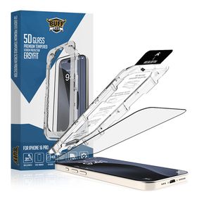Buff iPhone 16 Pro 5D Glass EasyFit Şeffaf Ekran Koruyucu