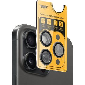 Buff iPhone 16 Pro Max / iPhone 16 Pro Titanyum Siyah Lens Koruyucu