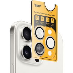 Buff iPhone 16 Pro Max/16 Pro Titanyum Gümüş Lens Koruyucu