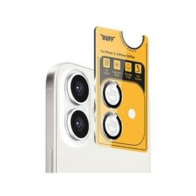Buff iPhone 16/16 Plus Gümüş Metal Kamera Lens Koruyucu