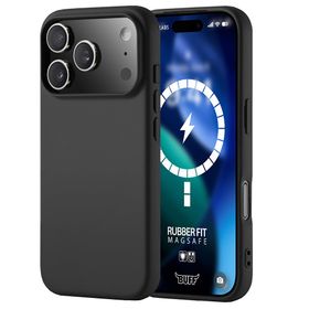 Buff iPhone 17 Pro Max Magsafe Rubber Fit Siyah Silikon Kılıf