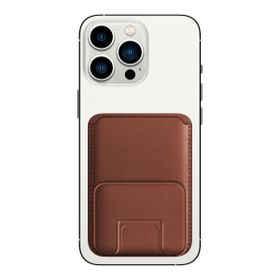 Buff iPhone WalletMag Stand Deri Umber Cüzdan