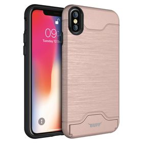 Buff iPhone X Rose Gold Slim Folder Kılıf