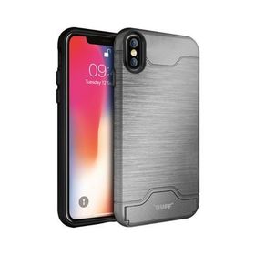 Buff iPhone X Silver Slim Folder Kılıf