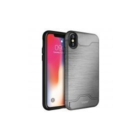 Buff iPhone X Silver Slim Folder Kılıf