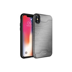 Buff iPhone X Silver Slim Folder Kılıf