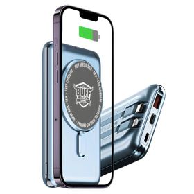 Buff Labs BP11 10.000 mAh Magsafe Dahili Kablolu Taşınabilir Manyetik Mavi Powerbank