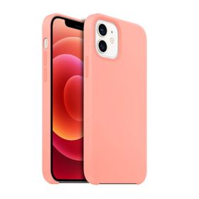 Buff Rubber Fit iPhone 12 / 12 Pro 6.1 inç Pembe Silikon Kılıf