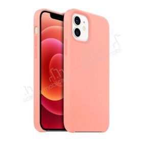 Buff Rubber Fit iPhone 12 Mini 5.4 inç Pembe Silikon Kılıf