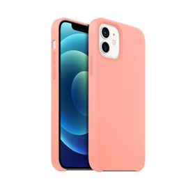 Buff Rubber Fit iPhone 12 Mini 5.4 inç Pembe Silikon Kılıf