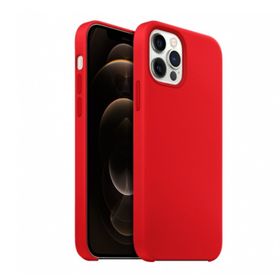 Buff Rubber Fit iPhone 12 Pro Max 6.7 inç Kırmızı Silikon Kılıf