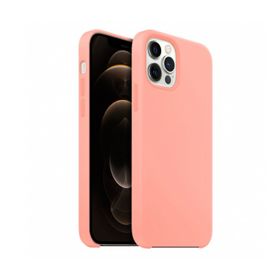 Buff Rubber Fit iPhone 12 Pro Max 6.7 inç Pembe Silikon Kılıf