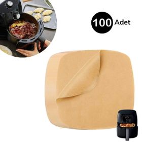 Buffer 100 Adet Tek Kullanımlık Hava Fritöz Yağ Geçirmez Yapışmaz Air Fryer Pişirme Kağıdı