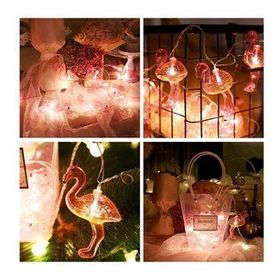 Buffer 10'lu Pilli Flamingo Dekoratif Işık Zinciri 1,5 mt Led Aydınlatma
