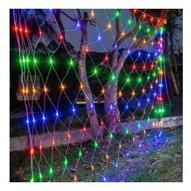 Buffer 1x2 m 8 Animasyonlu Farklı Işık Modu RGB Fişli Dekoratif File Ağ Perde 192 LED