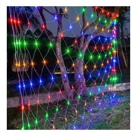 Buffer 1x2 m 8 Animasyonlu Farklı Işık Modu RGB Fişli Dekoratif File Ağ Perde 192 LED