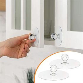Buffer 2 Adet Kristal Kendiliğinden Güçlü Yapışkanlı Kulp Askısı Tutma Kolu