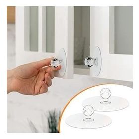 Buffer 2 Adet Kristal Kendiliğinden Güçlü Yapışkanlı Kulp Askısı Tutma Kolu