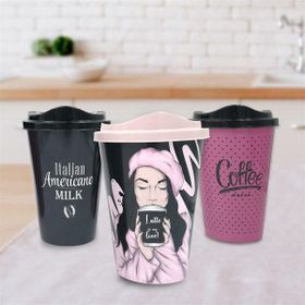 Buffer 3 Adet Kahve Bardağı Seti Dekoratif Plastik Kahve Muhafaza Bardağı