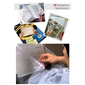 Buffer 3 Kat Optik Yakınlaştıran Yüksek Kontrastlı Kitap Okuma Büyüteci