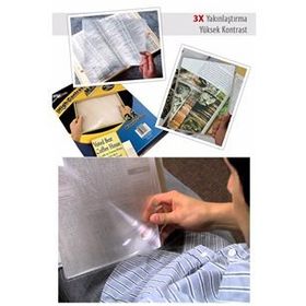 Buffer 3 Kat Optik Yakınlaştıran Yüksek Kontrastlı Kitap Okuma Büyüteci