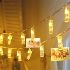 Buffer 3 m 20'li Led Işıklı Dekoratif Fotoğraf Askılığı Mandalları