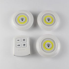 Buffer 3'lü Uzaktan Kumandalı Yapışkanlı Kablosuz Led Spot Pilli Lambalar
