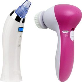 Buffer 5 in 1 Pilli Yüz Cilt Temizleme Cihazı Siyah Nokta Peeling Fırça Seti Vücut Yüz Bakımı Masaj Aleti