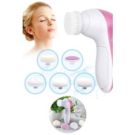 Buffer 5 in 1 Pilli Yüz Cilt Temizleme Cihazı Siyah Nokta Peeling Fırça Seti Vücut Yüz Bakımı Masaj Aleti