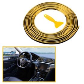 Buffer 5 mt Kauçuk Elastik Kolay Kurulum Gold Araba Oto Trim Dekorasyon Şeridi