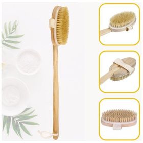 Buffer AB44YT3493 Doğal At Kılı Selülit Karşıtı Sapı Çıkabilen Ahşap Banyo Fırçası