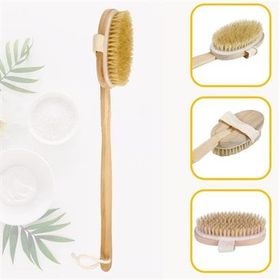 Buffer AB44YT3493 Doğal At Kılı Selülit Karşıtı Sapı Çıkabilen Ahşap Banyo Fırçası