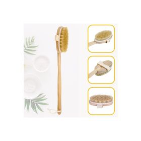 Buffer AB44YT3493 Doğal At Kılı Selülit Karşıtı Sapı Çıkabilen Ahşap Banyo Fırçası