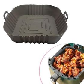 Buffer AS15YT0015G Renkli Isıya Dayanıklı Yıkanılabilir Silikon Airfryer Kare Model Pişirme Matı 20 cm Fırın