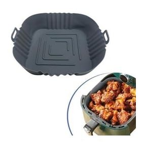 Buffer AS15YT0015G Renkli Isıya Dayanıklı Yıkanılabilir Silikon Airfryer Kare Model Pişirme Matı 20 cm Fırın