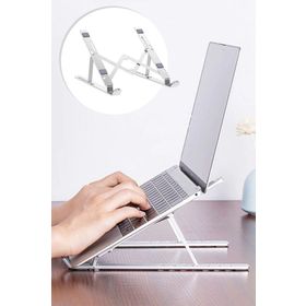 Buffer Ayarlanabilir Dizüstü Destek Tabanı Tamamen Katlanabilir Taşınabilir Laptop Yükseltici