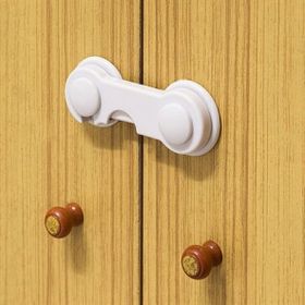 Buffer Bebek Çocuk Güvenliği Çekmece ve Dolap İçin Kendiliğinde Yapışkanlı Vidasız Kapak Kilidi