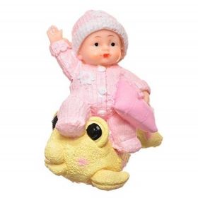 Buffer Decotown Hediyelik Sevimli Pembe Bebek Biblo Polyester Süs Eşyası