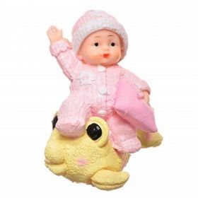 Buffer Decotown Hediyelik Sevimli Pembe Bebek Biblo Polyester Süs Eşyası