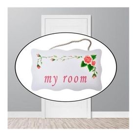 Buffer Decotown My Room Benim Odam Dekoratif Çiçek Desenli Kapı Askısı