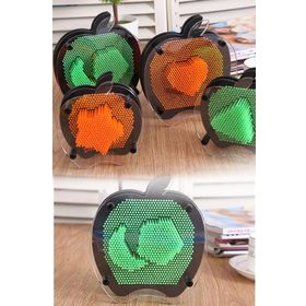 Buffer Elma Şeklinde Pin Art Dekoratif 3D Çivi Sanatı Filografi Tahtası