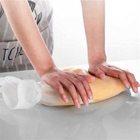 Buffer Hamur Torbası 2'li Set Orta ve Büyük Hamur Silikon Şeffaf Yoğurma Torbası Ekmek Makarna