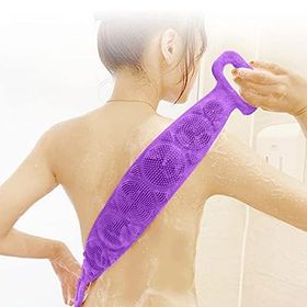 Buffer JJ95YT1984 Çift Taraflı Banyo Hamam Lifi Silikon Masajlı Yumuşak Duş Lifi Uzun Ömürlü Hazır Banyo Kesesi