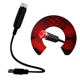Buffer Kırmızı Ayak Altı Tavan Led Araç İçi Aydınlatma Oto Araba İç Disko Ayarlanır Usb Lamba Işık