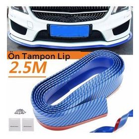 Buffer Mavi 2,5 m Araba Oto Ön Tampon Koruyucu Kauçuk Pratik Tampon Şerit Bant Döşeme Kiti
