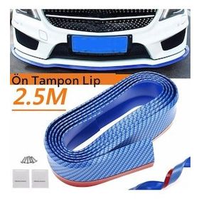 Buffer Mavi 2,5 m Araba Oto Ön Tampon Koruyucu Kauçuk Pratik Tampon Şerit Bant Döşeme Kiti