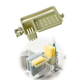 Buffer Musluğa Takılan Sünger Havlu Askılı Sabun Hazneli Mutfak Banyo Lavabo Düzenleyici Organizer
