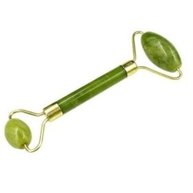 Buffer Özel Süngerli Kutusunda Kırılmaz Çift Taraflı 2'li Cilt Yüz Masaj Aleti Jade Roller Yeşim Taşı